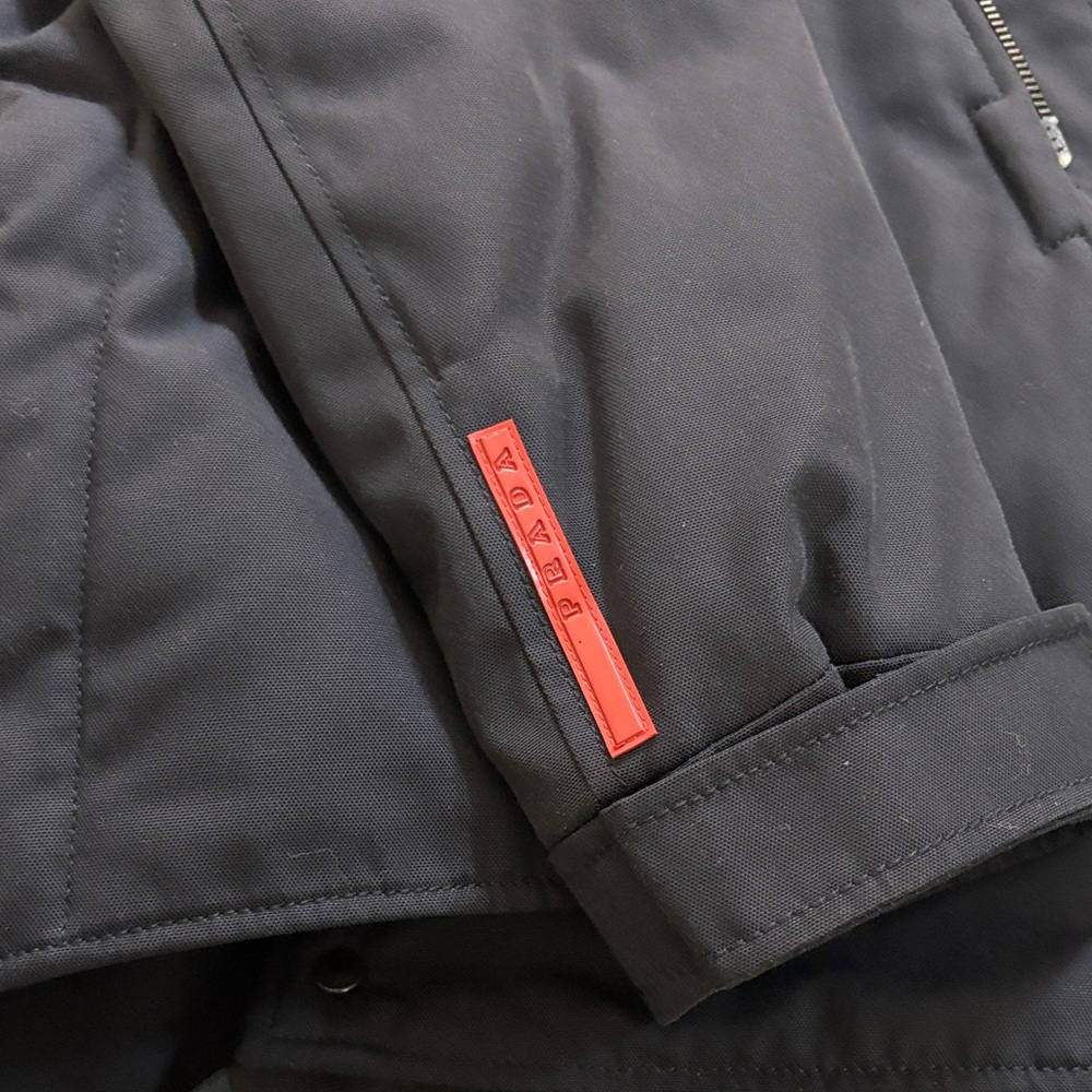 Prada Ski Jacket Charcoal Zip-Up Jacket Size 50 - Picture 11 of 16